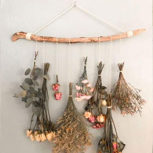 Boho Dried-Flower-Branch Nursery Wall Décor - Kimenink