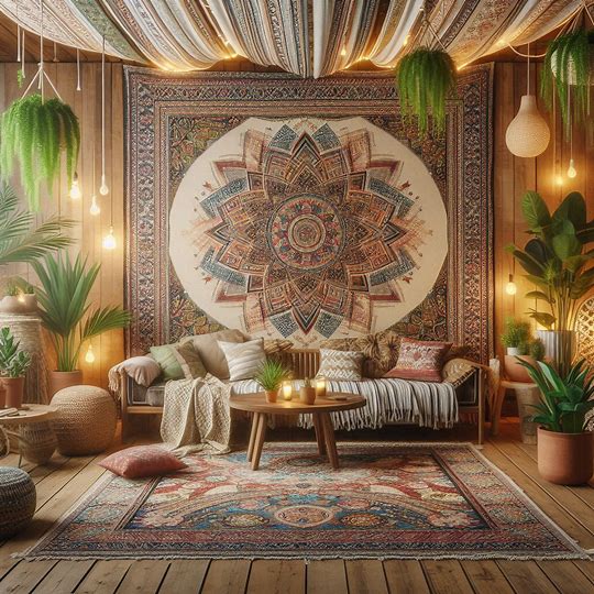 Choosing And Styling  Boho Tapestries And Wall Paper
