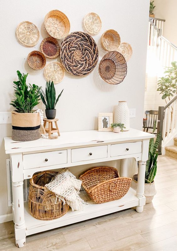 Creating A BOHO Basket Gallery Wall - This Nurtured Home